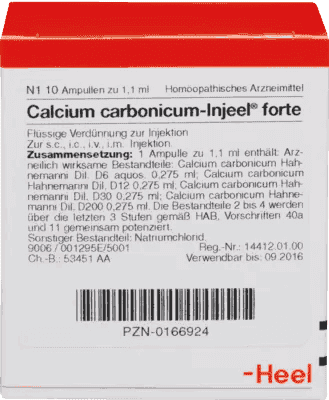 CALCIUM CARBONICUM INJEEL forte, bone problems, chronic lung infections UK