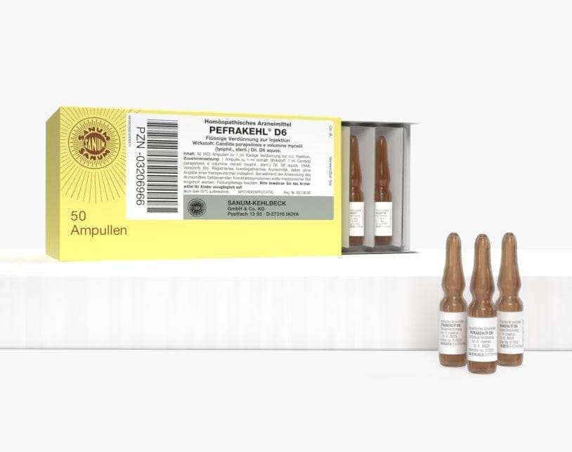 Candida parapsilosis, PEFRAKEHL ampoules D 6 UK