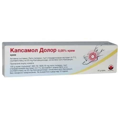 CAPSAMOL DOLOR CREAM 0.05% 40ML UK