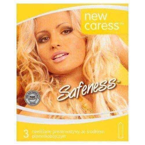 Caress safeness Condoms lubricated with spermicide x 3 pieces UK
