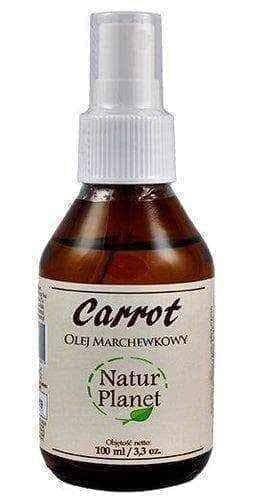 Carrot oil glass bottle with a glass pipette 100ml UK