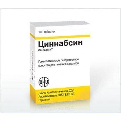 CINABSIN for acute and chronic sinusitis 100 tablets, CENNABSIN UK