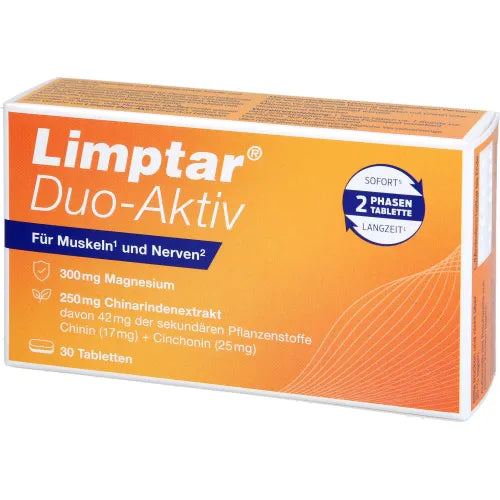 cinchona bark extract and 300 mg magnesium, LIMPTAR Duo-Active Tablets 30 pcs