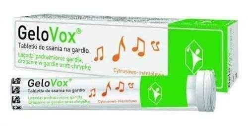 Citrus-menthol gelovox x 10 lozenges UK