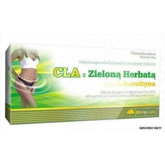 CLA with green tea extract plus L-carnitine OLIMP x 60 capsules reduce body fat UK