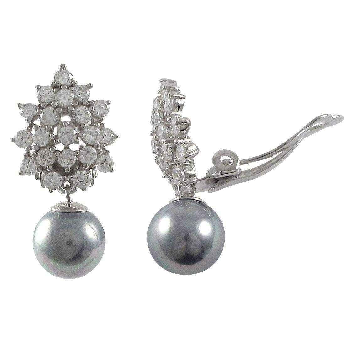 Clip on pearl drop earrings UK