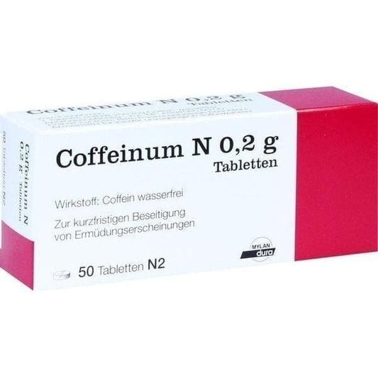 COFFEINUM N 0.2 g tablets 50 pc Caffeine, elimination of signs of fatigue UK