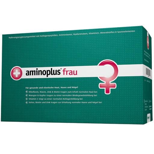 Collagen peptides, hyaluronic acid, amino acids, vitamins, minerals, AMINOPLUS woman powder UK