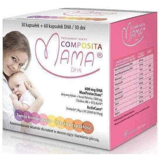 Composite mother DHA 30 capsules + 60 capsules UK