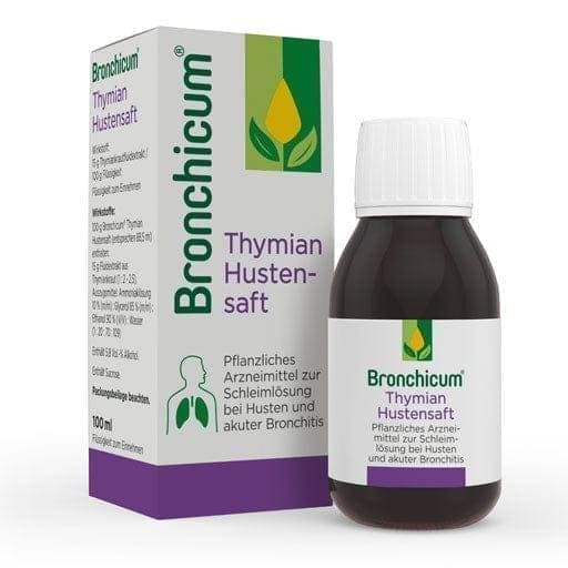 Cough syrup, chesty cough syrup, BRONCHICUM, Thyme Cough Syrup UK