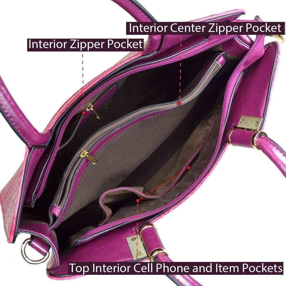 Crocodile shoulder bag | Fuchsia UK