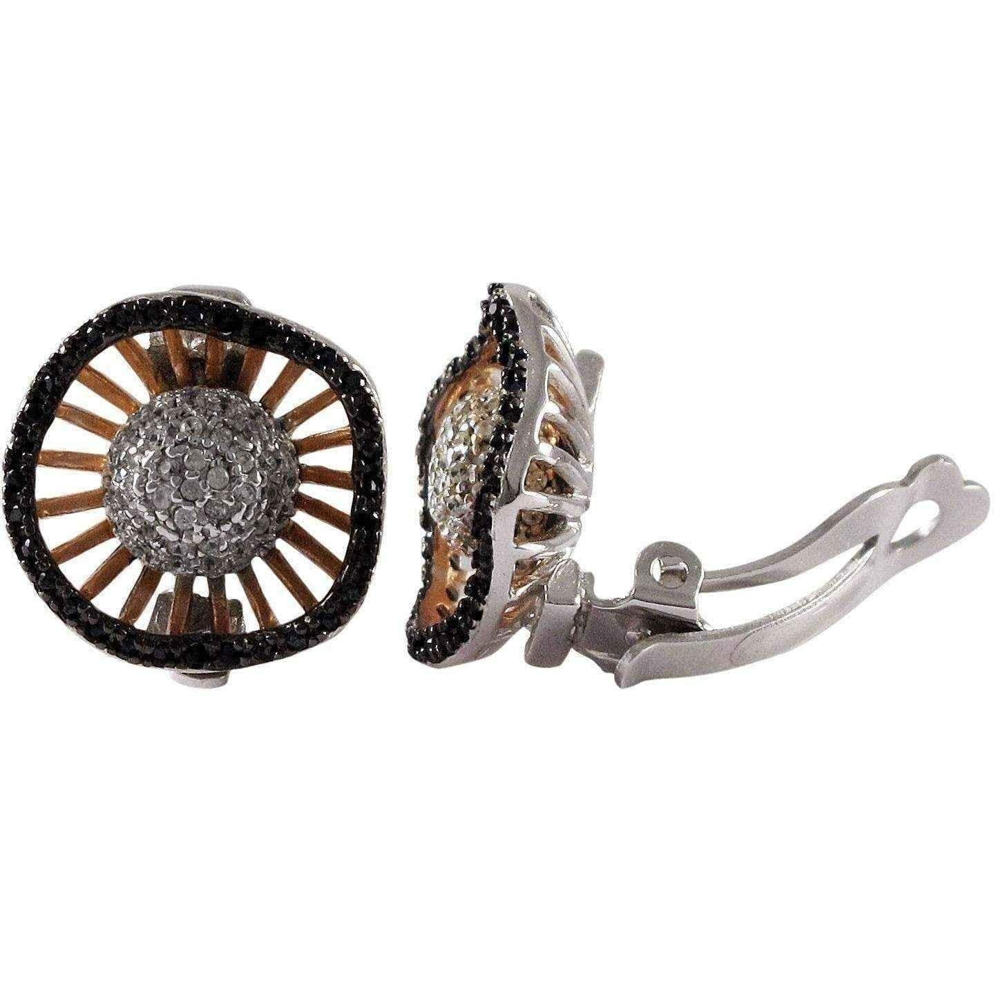 Cubic Zirconia Circle Clip-on Earrings UK