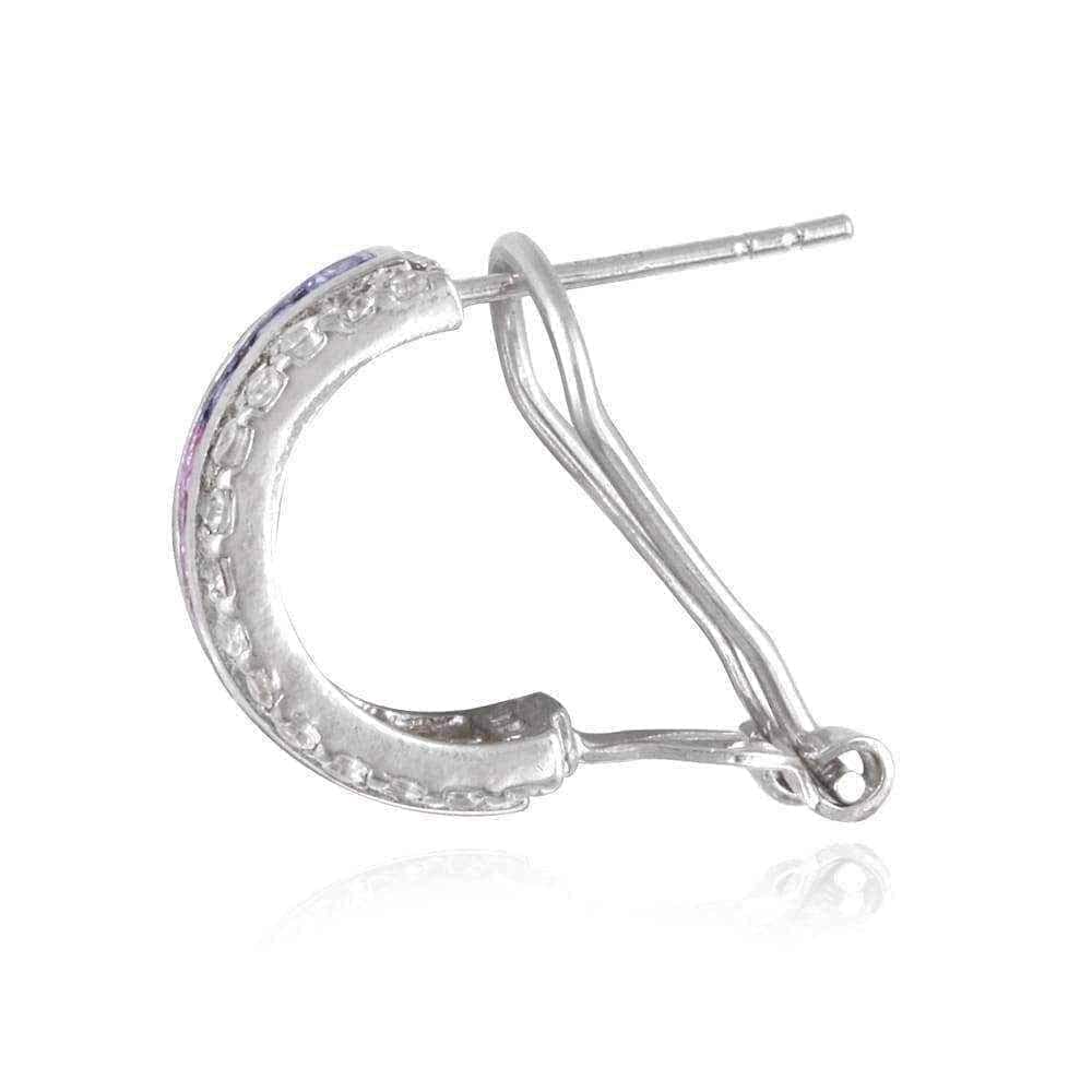 Cubic Zirconia Earrings - Sterling Silver Multi-colored UK