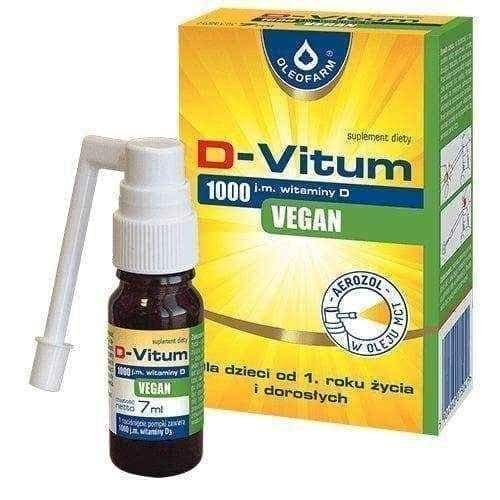 D-Vitum 1000 IU VEGAN aerosol 7ml UK