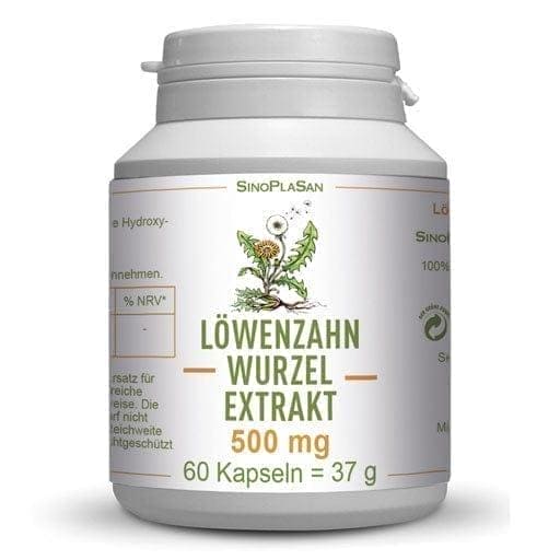 DANDELION ROOT extract, 500 mg mono capsules, VEGAN UK