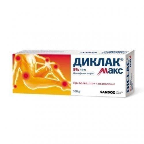 DICLAC MAX gel 5% 100g. Diklak UK