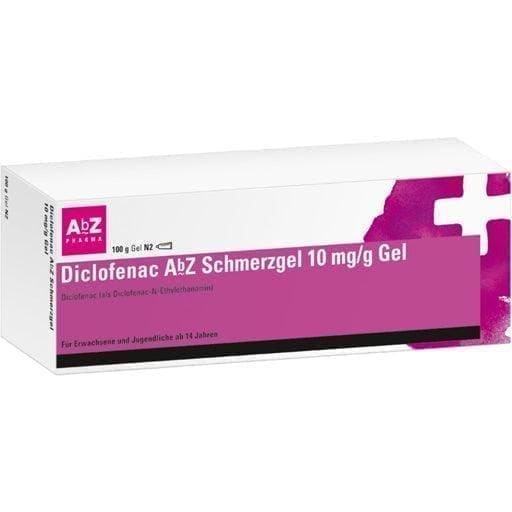 DICLOFENAC AbZ pain gel, blunt trauma, bursa, tendons, arthrosis knee UK
