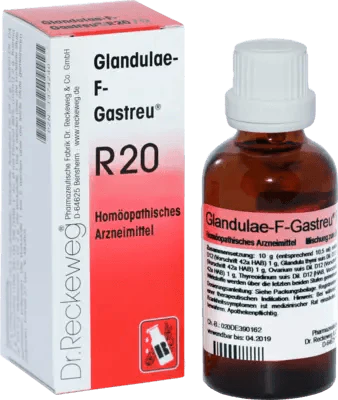 Difficulty concentrating, forehead headache, coryza, GLANDULAE-F-Gastreu R20 mixture UK