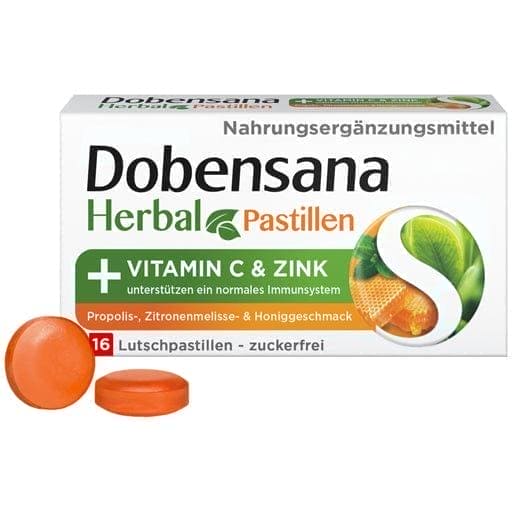 DOBENSANA Herbal Honey Blend Vit.C & Zinc Pastiles UK