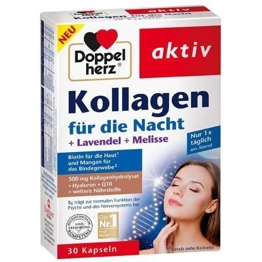 DOPPELHERZ collagen for the night active, lavender, lemon balm UK
