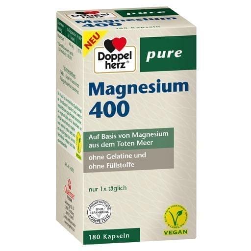 DOPPELHERZ Magnesium 400 pure capsules 180 pcs UK