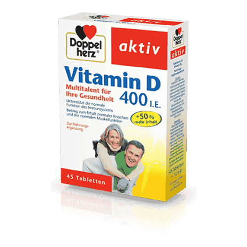 DOPPELHERZ VITAMIN D 400 IU 45 tablets UK