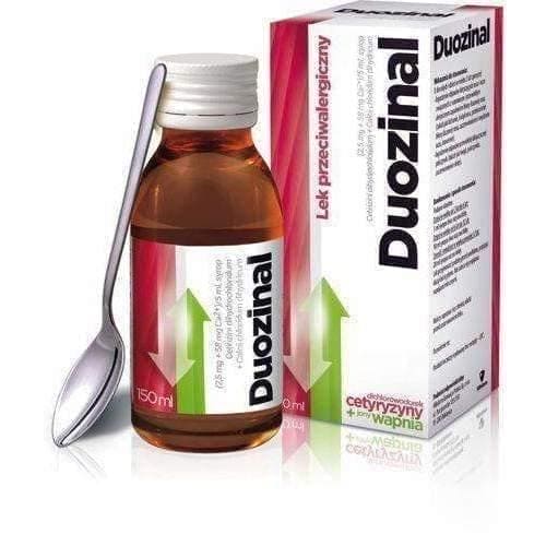 DUOZINAL syrup 150ml Children aged 2-6 years anti-allergic UK