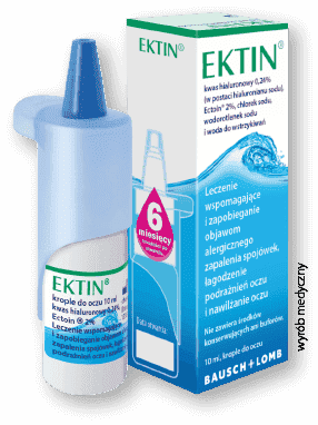 Ektin eye drops, hyaluronic acid, seasonal and perennial allergic conjunctivitis UK