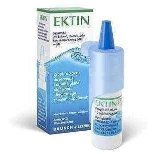 Ektin eye drops, hyaluronic acid, seasonal and perennial allergic conjunctivitis UK