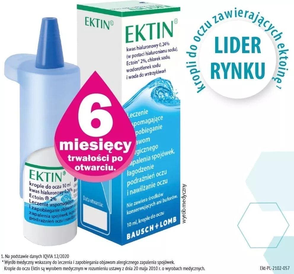 Ektin eye drops, hyaluronic acid, seasonal and perennial allergic conjunctivitis UK
