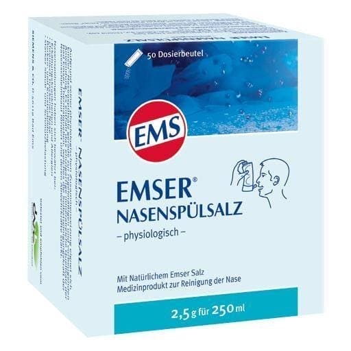 EMSER salt water nasal rinse physiological bag. UK