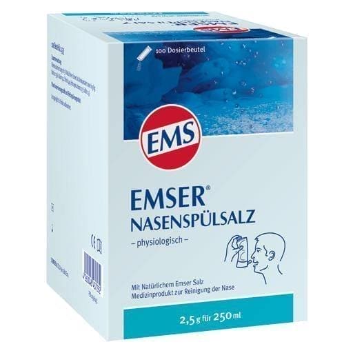 EMSER salt water nasal rinse physiological bag. UK
