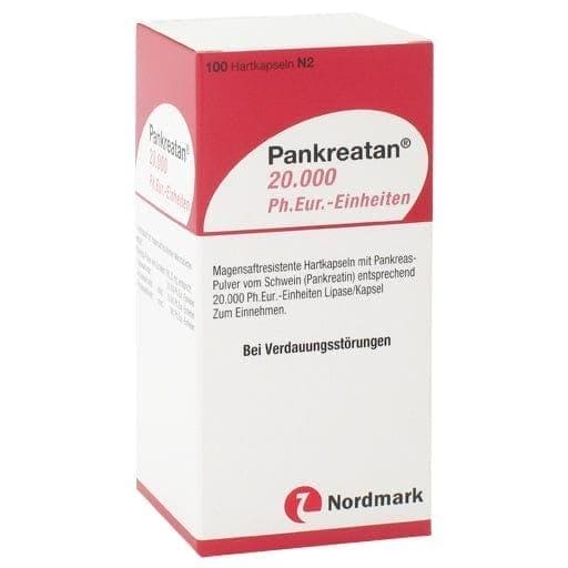 Enzymes, Enzyme pancreatin, PANKREATAN 20,000 UK