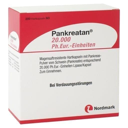 Enzymes, Enzyme pancreatin, PANKREATAN 20,000 UK