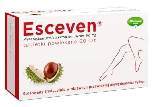 Esceven 167 mg x 60 pills, chronic venous insufficiency, venous insufficiency treatment UK