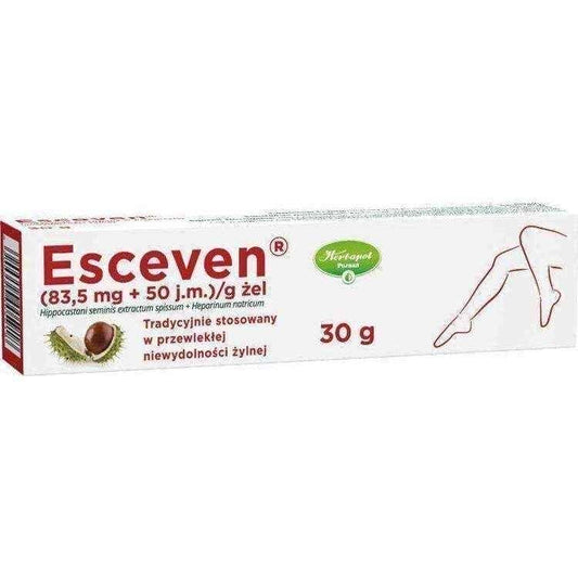 ESCEVEN gel, edema medical, surface phlebitis UK