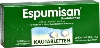 ESPUMISAN chewable tablets 50 pc Simeticone UK
