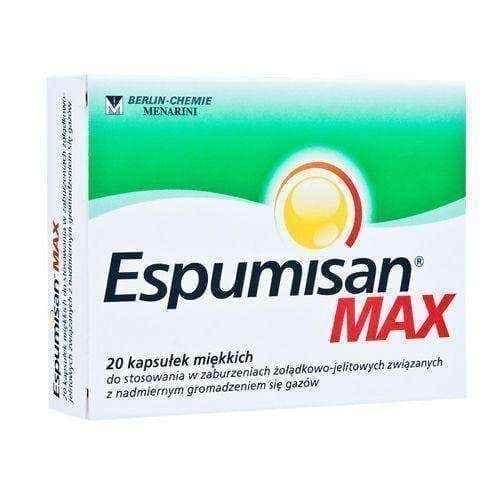 Espumisan MAX x 20 capsules, excessive belching UK