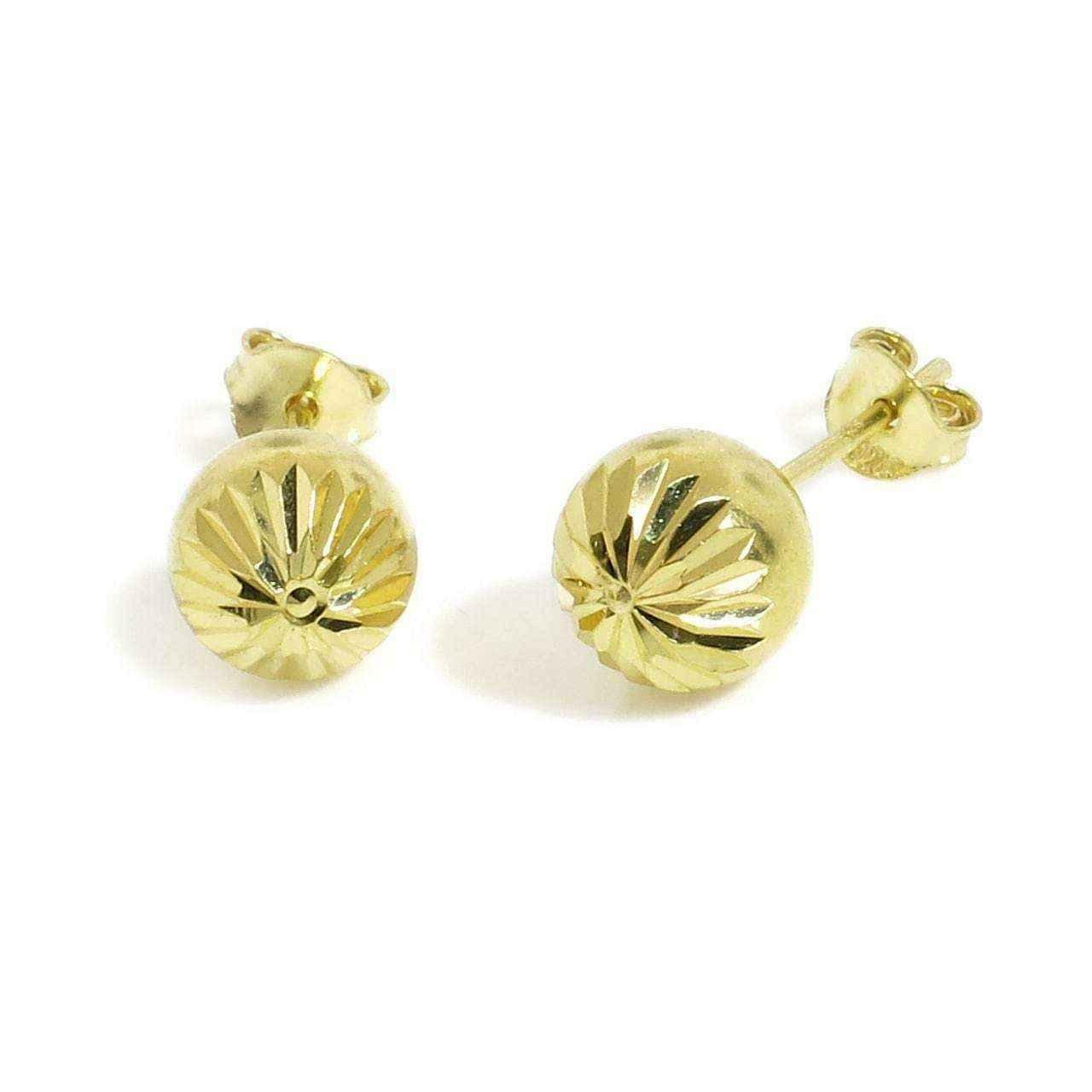 Eternally Haute Sterling Silver Knife Cut 8-mm Stud Earrings UK