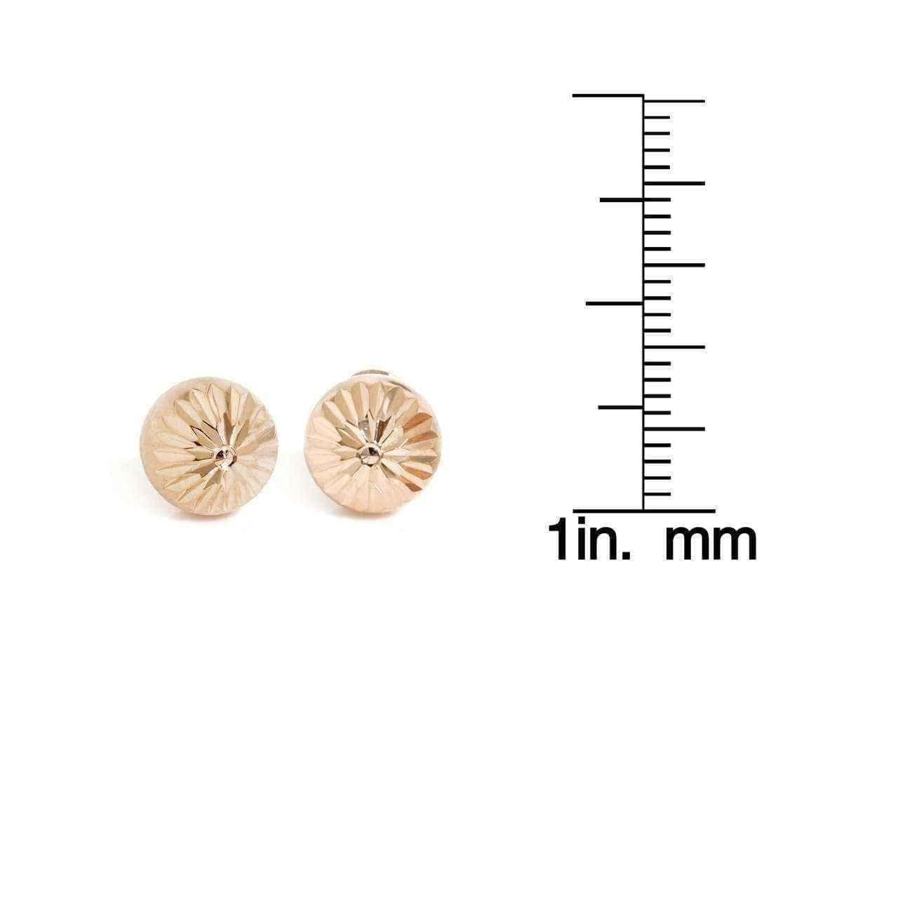 Eternally Haute Sterling Silver Knife Cut 8-mm Stud Earrings UK