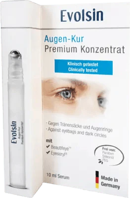 EVOLSIN Eye Treatment Premium Concentrate, key active ingredients anti aging UK