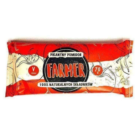 Farmer spicy tomato baton 100% natural ingredients 70g, vegan snacks UK