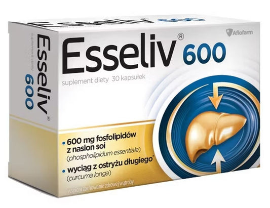 fatty liver, soy phospholipids and turmeric Esseliv 600 capsules