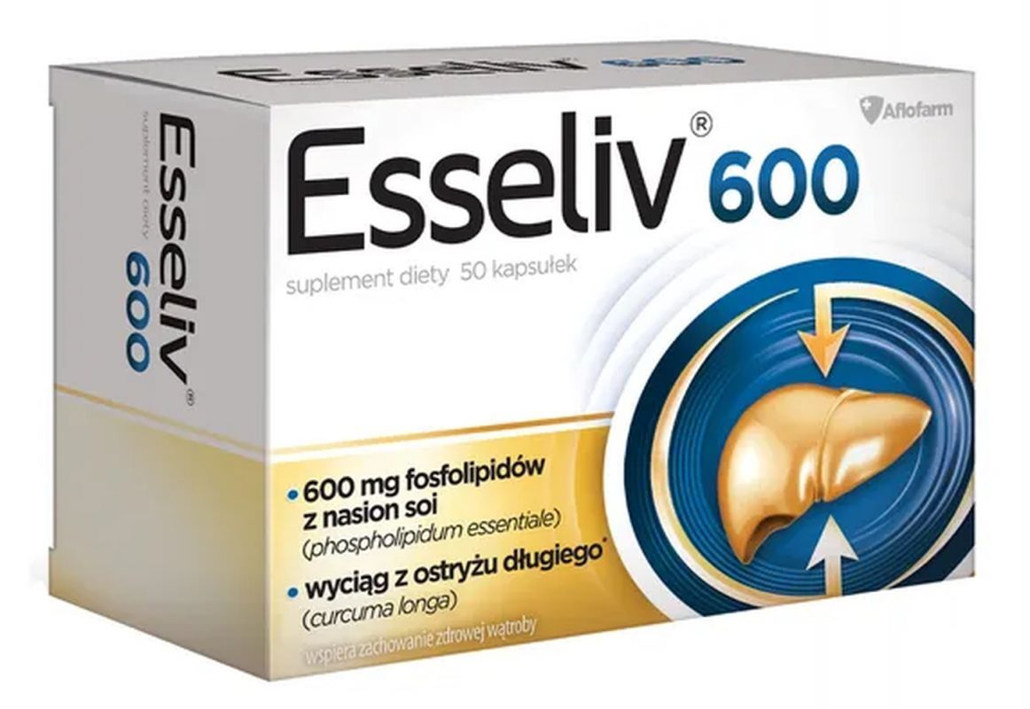 fatty liver, soy phospholipids and turmeric Esseliv 600 capsules