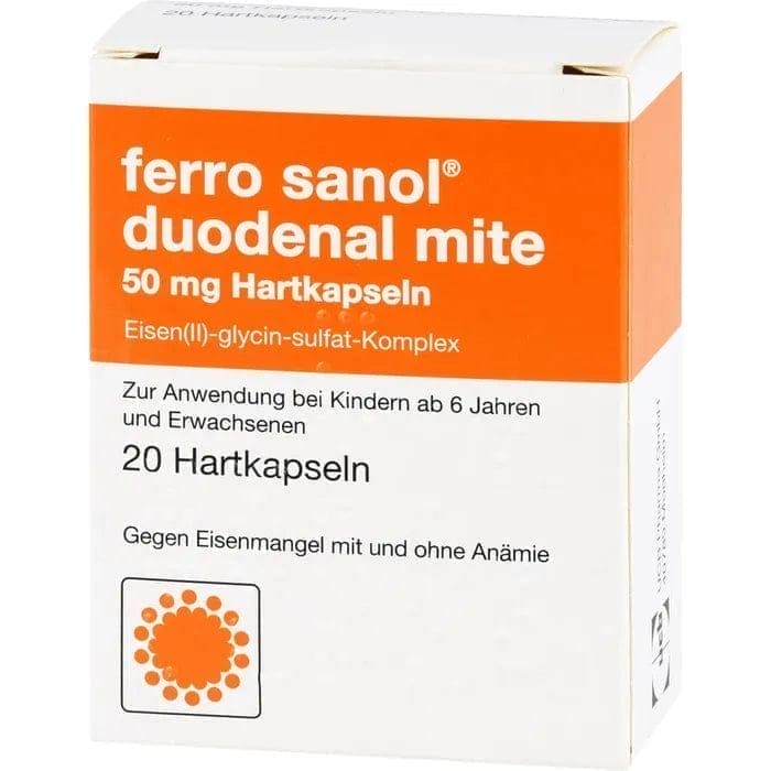 FERRO SANOL duodenal, iron deficiency anaemia treatment UK