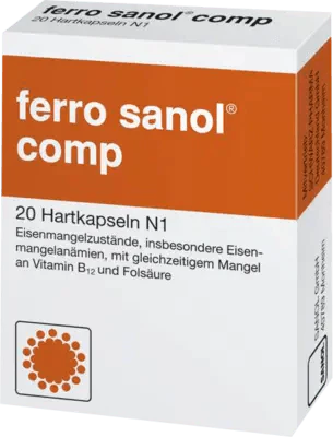 FERRO SANOL, iron(ii) sulfate, folic acid, vitamin B12, iron deficiency anemia UK