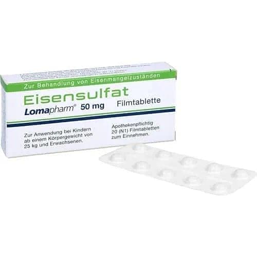 FERROUS SULPHATE Lomapharm 50 mg film-coated tablets UK