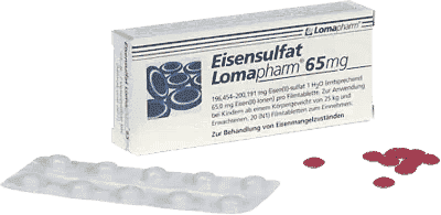 FERROUS SULPHATE, Lomapharm, iron deficiency UK