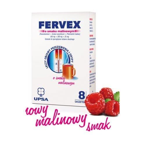 Fervex raspberry flavor, fervex malina cena 8 sachets UK
