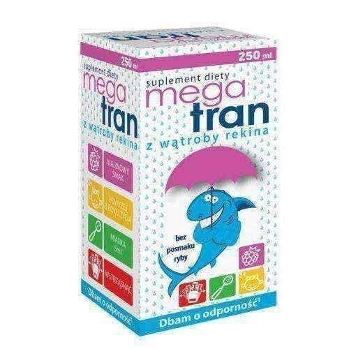 Fish liver oil Mega Tran with shark liver liquid 250ml UK